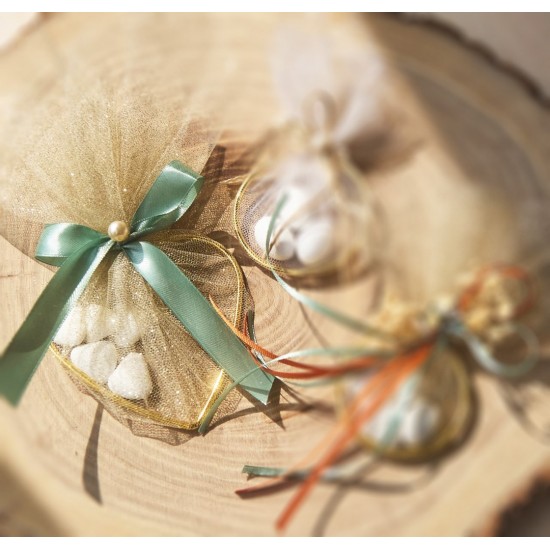 Μπομπονιέρα μεταλλικός κρίκος καρδιά ΜΠΟΝ243 Μπομπονιέρα μεταλλικός κρίκος καρδιά ΜΠΟΝ243