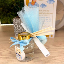 Μπομπονιέρα αρωματικό χώρου με στικ και θεματικό αυτοκόλλητο ΜΠΟΝ196