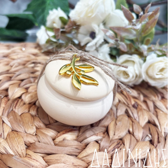 Κεραμική μπιζουτιέρα μακαρόν με ελιά ΜΠΟΝ229