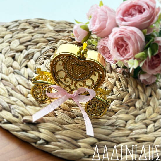 Ακρυλική χρυσή άμαξα ΜΠΟΝ116