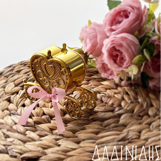 Ακρυλική χρυσή άμαξα ΜΠΟΝ116