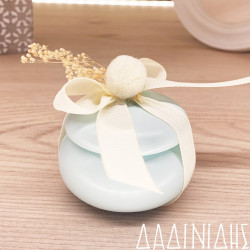 Κεραμική μπιζουτιέρα μακαρόν με γυψοφύλλη ΜΠΟΝ188