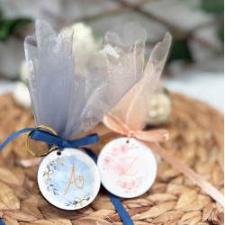 Έτοιμη μπομπονιέρα μπρελόκ με μονόγραμμα ΜΠΟΝ225