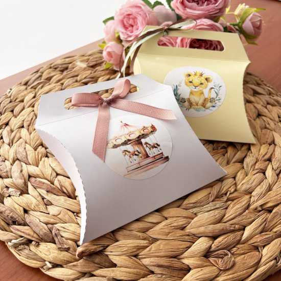 Οικονομική μπομπονιέρα χάρτινο κουτάκι τσαντάκι με το θέμα σας ΜΠΟΝ233