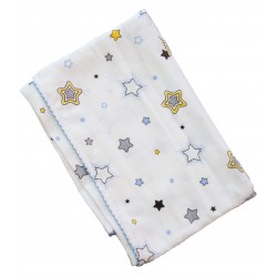 Πάνα αγκαλιάς από μουσελίνα με σχέδιο αστεράκια Ninetta ΠΑΝ130