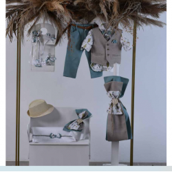 Βαπτιστικό ρούχο Μάκης Τσέλιος Α1384 Βαπτιστικό ρούχο Μάκης Τσέλιος Α1384