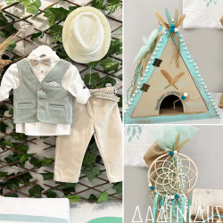 Πακέτο βάπτισης "Σκηνή ινδιάνου " Guy Laroche ΠΑ251 Πακέτο βάπτισης "Σκηνή ινδιάνου " Guy Laroche ΠΑ251