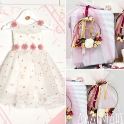 Πακέτο βάπτισης "Λουλούδια με κορώνα" ΠΚ223 Πακέτο βάπτισης "Λουλούδια με κορώνα" ΠΚ223