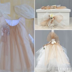 Πακέτο βάπτισης "Μπεζ λουλούδια" Μάκης Τσέλιος ΠΚ183 Πακέτο βάπτισης "Μπεζ λουλούδια" Μάκης Τσέλιος ΠΚ183