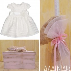 Πακέτο βάπτισης "vintage ροζ" ΠΚ104 Πακέτο βάπτισης "vintage ροζ" ΠΚ104