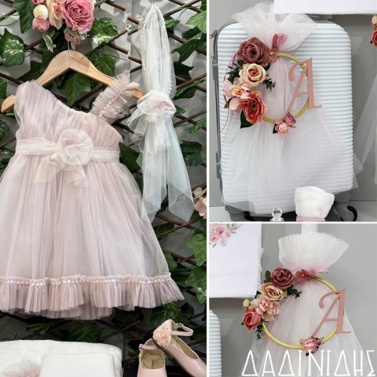 Πακέτο βάπτισης "Λουλούδια μονόγραμμα " ΠΚ230 Πακέτο βάπτισης "Λουλούδια μονόγραμμα " ΠΚ230