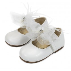 Παπουτσάκι βάπτισης Babywalker Bs3562 λευκό ΠΑΚ213