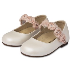 Παπουτσάκι βάπτισης Babywalker Bs3523 εκρού/ροζ ΠΑΚ112