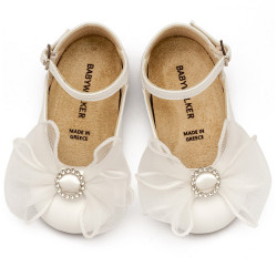 Παπουτσάκι βάπτισης Babywalker Bs3590 λευκό ΠΑΚ306