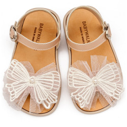 Παπουτσάκι βάπτισης Babywalker Bs3591 νούντ ΠΑΚ301