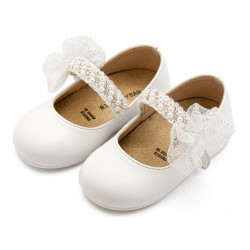 Παπουτσάκι βάπτισης Babywalker Bs3596 λευκό ΠΑΚ302