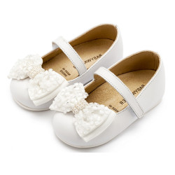 Παπουτσάκι βάπτισης Babywalker Bw4862 λευκό ΠΑΚ257