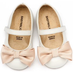 Παπουτσάκι βάπτισης Babywalker Bw4865 μπεζ ΠΑΚ311 Παπουτσάκι βάπτισης Babywalker Bw4865 μπεζ ΠΑΚ311