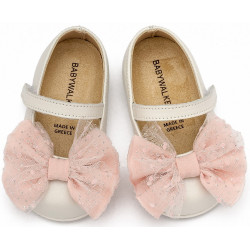 Παπουτσάκι βάπτισης Babywalker Pri2638 εκρού-ροζ ΠΑΚ281