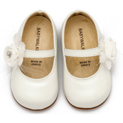 Παπουτσάκι βάπτισης Babywalker Pri2640 εκρού ΠΑΚ154