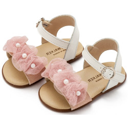 Παπουτσάκι βάπτισης Babywalker Pri2645 εκρού-ροζ ΠΑΚ298