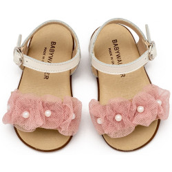 Παπουτσάκι βάπτισης Babywalker Pri2645 εκρού-ροζ ΠΑΚ298