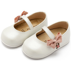 Παπουτσάκι βάπτισης Babywalker Pri2648 εκρού-ροζ ΠΑΚ299