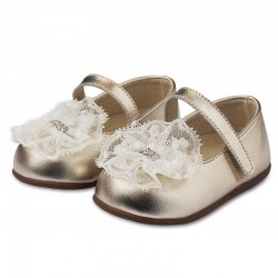 Παπουτσάκι βάπτισης Babywalker Pri2606 χρυσό ΠΑΚ136