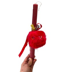 Πασχαλινή λαμπάδα "Μπρελόκ χνουδωτό" ΔΒ305