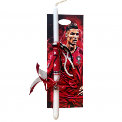 Πασχαλινή λαμπάδα με δώρο ξύλινο κάδρο και κρεμαστό μπάλα "Ronaldo" ΔΒ215 Πασχαλινή λαμπάδα με δώρο ξύλινο κάδρο και κρεμαστό μπάλα "Ronaldo" ΔΒ215