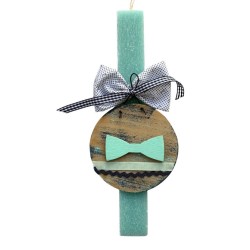 Πασχαλινή λαμπάδα με ξύλινο καδράκι ΔΒ297