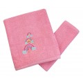 Σετ πετσέτα μπάνιου-προσώπου Ουράνιο τόξο ροζ Astron 8370 Σετ πετσέτα μπάνιου-προσώπου Ουράνιο τόξο ροζ Astron 8370