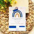 Προσκλητήριο βάπτισης "Ουράνιο τόξο" ΠΡΟ118