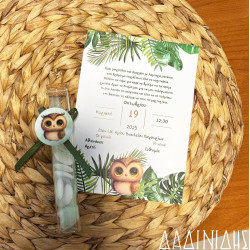 Προσκλητήριο βάπτισης "Κουκουβάγια" ΠΡΟ158