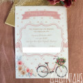 Προσκλητήριο βάπτισης "Ποδ΄ήλατο vintage" ΠΡΟ109