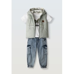 Σετ 3ων τεμαχίων με γιλέκο διπλής όψης Hashtag 266814