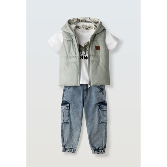 Σετ 3ων τεμαχίων με γιλέκο διπλής όψης Hashtag 266814