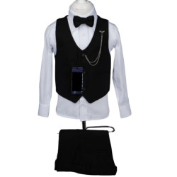 Κουστούμι με γιλέκο μαύρο 391600 Κουστούμι με γιλέκο μαύρο 391600