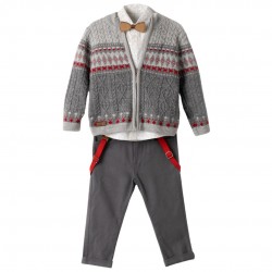 Σετ 3ων τεμαχίων με ζακέτα Hashtag 243820 Σετ 3ων τεμαχίων με ζακέτα Hashtag 243820