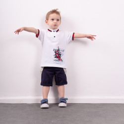 Σετ με υφασμάτινη βερμούδα Hashtag 242617 Σετ με υφασμάτινη βερμούδα Hashtag 242617