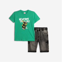 Σετ με τζιν βερμούδα Funky 125-102103 Σετ με τζιν βερμούδα Funky 125-102103