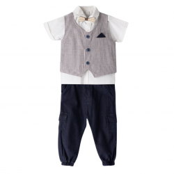 Σετ 3ων τεμαχίων με γιλέκο Hashtag 242602 Σετ 3ων τεμαχίων με γιλέκο Hashtag 242602