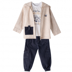 Σετ 3ων τεμαχίων με μπουφάν Hashtag 242604 Σετ 3ων τεμαχίων με μπουφάν Hashtag 242604