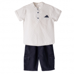 Σετ με υφασμάτινη βερμούδα Hashtag 242626 Σετ με υφασμάτινη βερμούδα Hashtag 242626