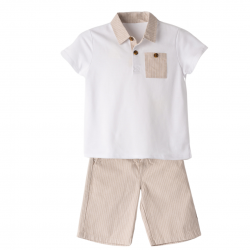 Σετ με υφασμάτινη βερμούδα Hashtag 242739 Σετ με υφασμάτινη βερμούδα Hashtag 242739