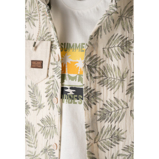 Σετ 3ων τεμαχίων με υφασμάτινη βερμούδα Hashtag 266603