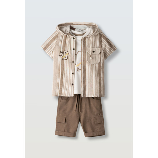 Σετ 3ων τεμαχίων με υφασμάτινη βερμούδα Hashtag 266801