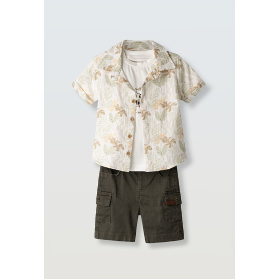 Σετ 3ων τεμαχίων με υφασμάτινη βερμούδα Hashtag 266819