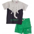 Σετ με υφασμάτινη βερμούδα "My elephant" Funky 120-804105-2 Σετ με υφασμάτινη βερμούδα "My elephant" Funky 120-804105-2