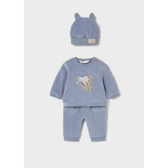 Σετ βελούδινο με σκουφάκι Mayoral 2624